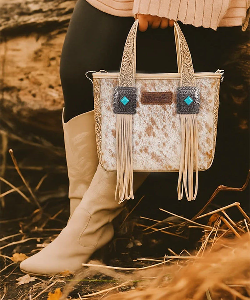 Cowhide Fringe Purse