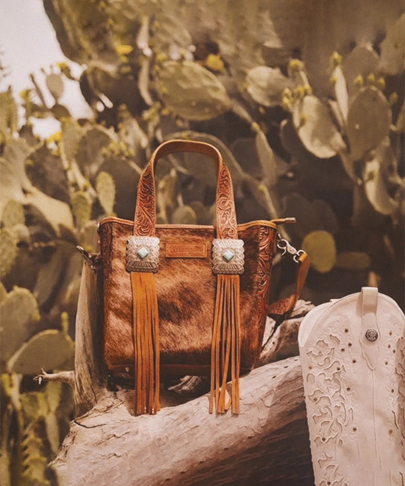 Cowhide Fringe Purse