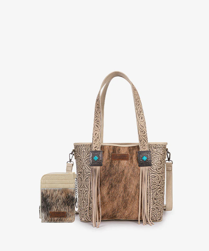 Cowhide Fringe Purse