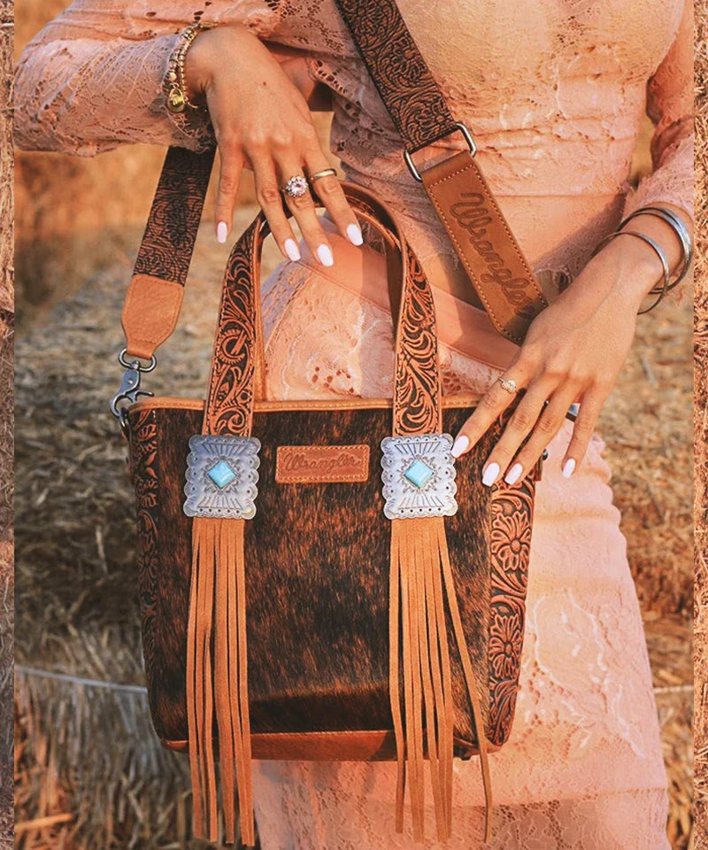 Cowhide Fringe Purse