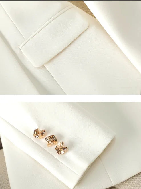 Blazer Jacket and Trouser Pant Suit Two Piece Set