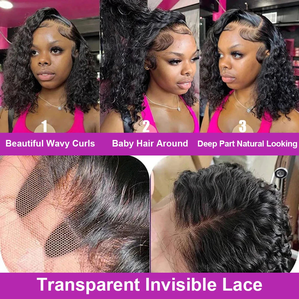 Deep Water Wave Curly Wigs 100% Human Hair Wig