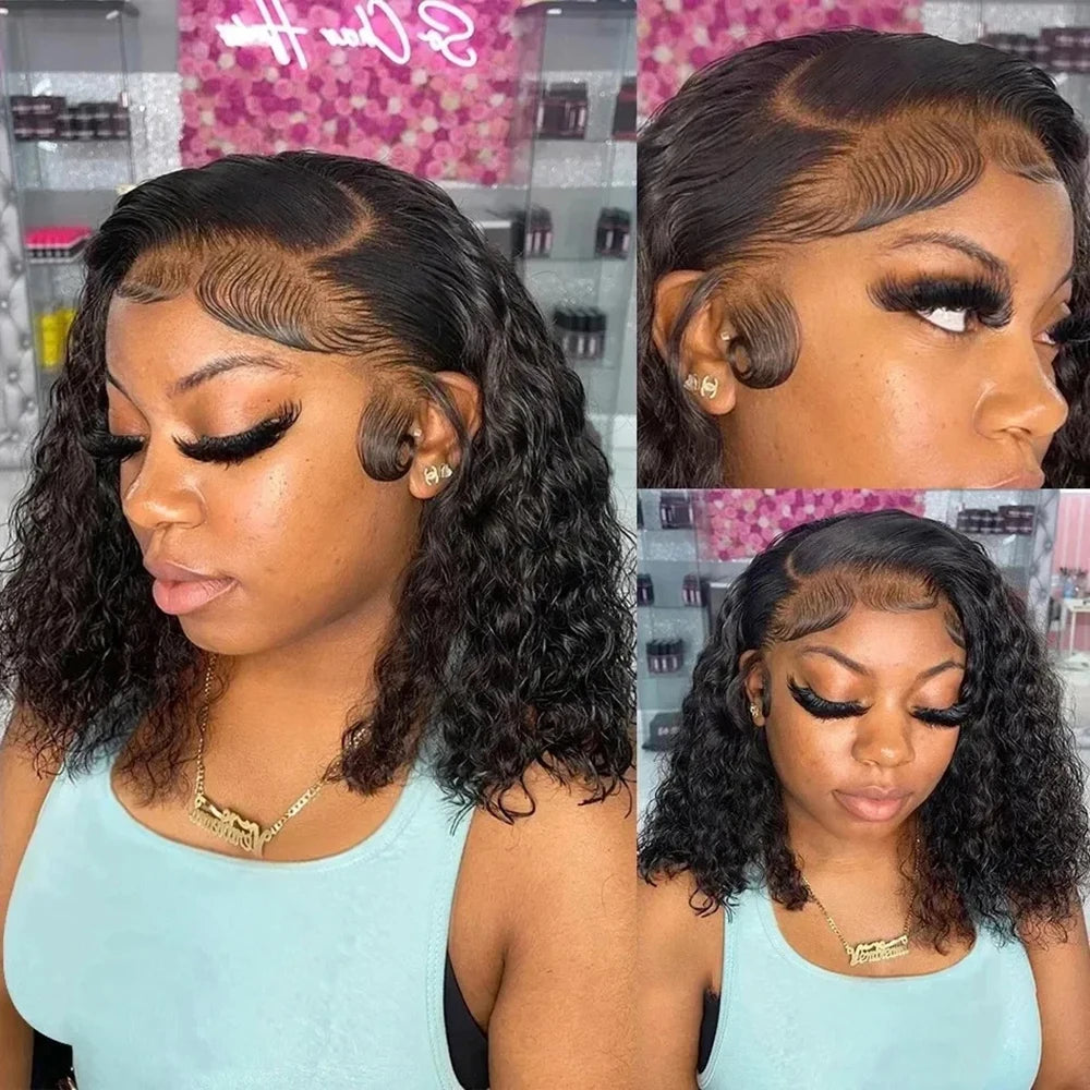 Deep Water Wave Curly Wigs 100% Human Hair Wig