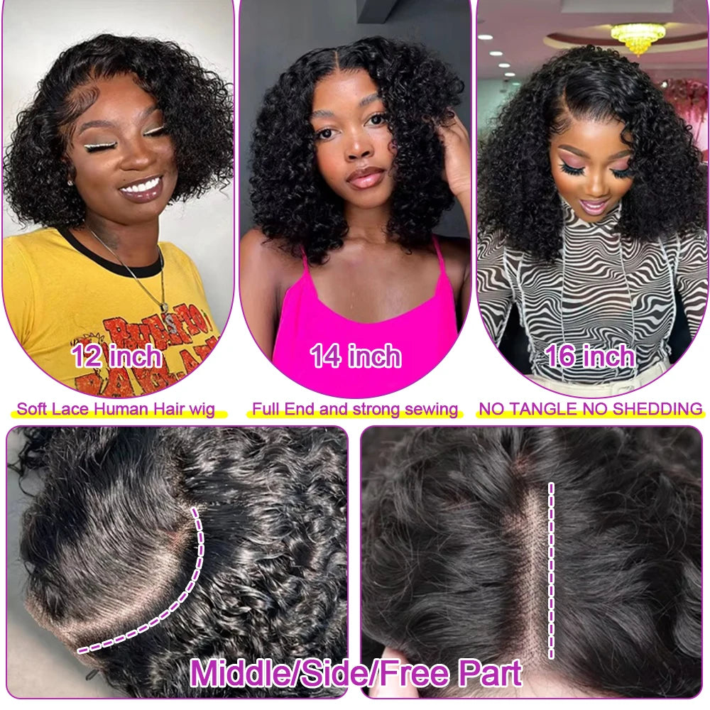 Deep Water Wave Curly Wigs 100% Human Hair Wig