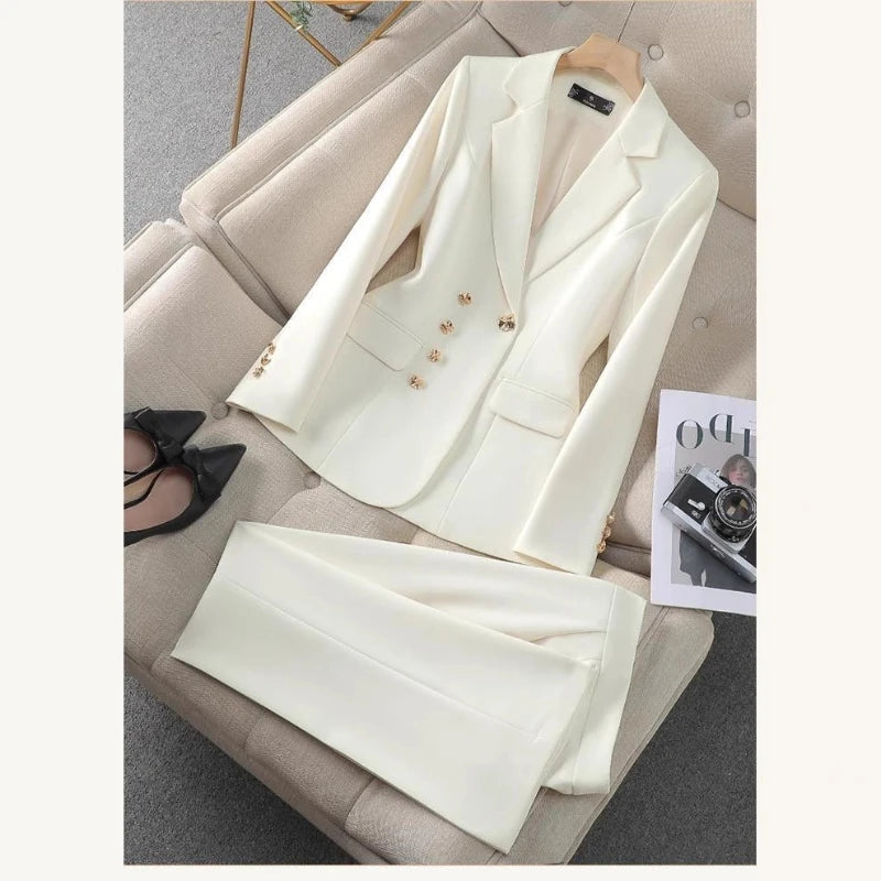 Blazer Jacket and Trouser Pant Suit Two Piece Set