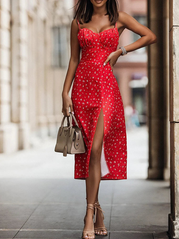 Floral Print Sundresses Sleeveless Dress