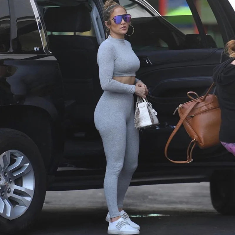 Crop Top and Leggings Matching Set