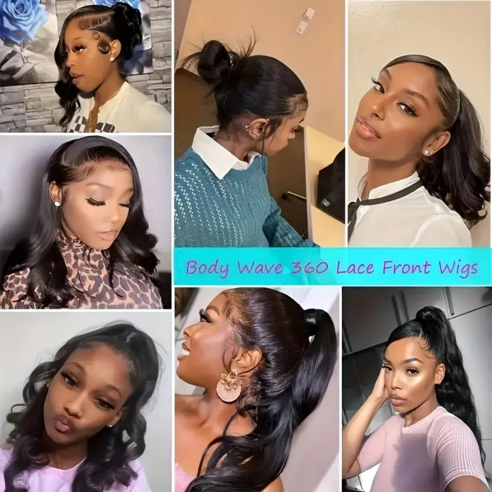 360 Lace Front Wig Human Hair Body Wave Transparent Lace Frontal