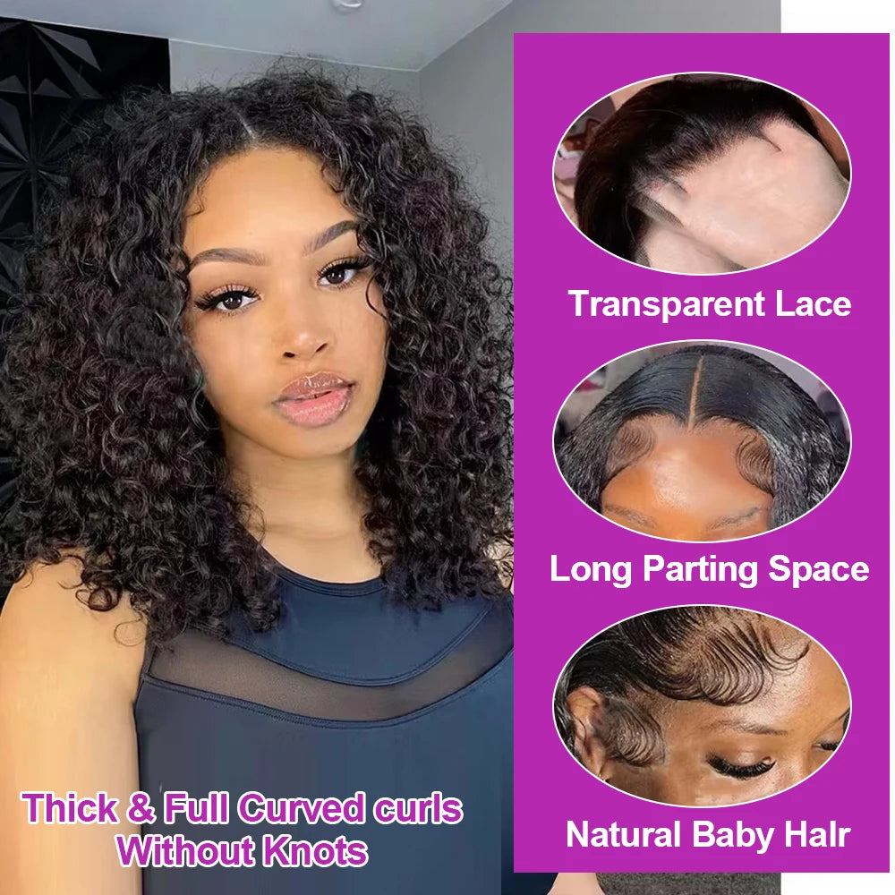Deep Water Wave Curly Wigs 100% Human Hair Wig