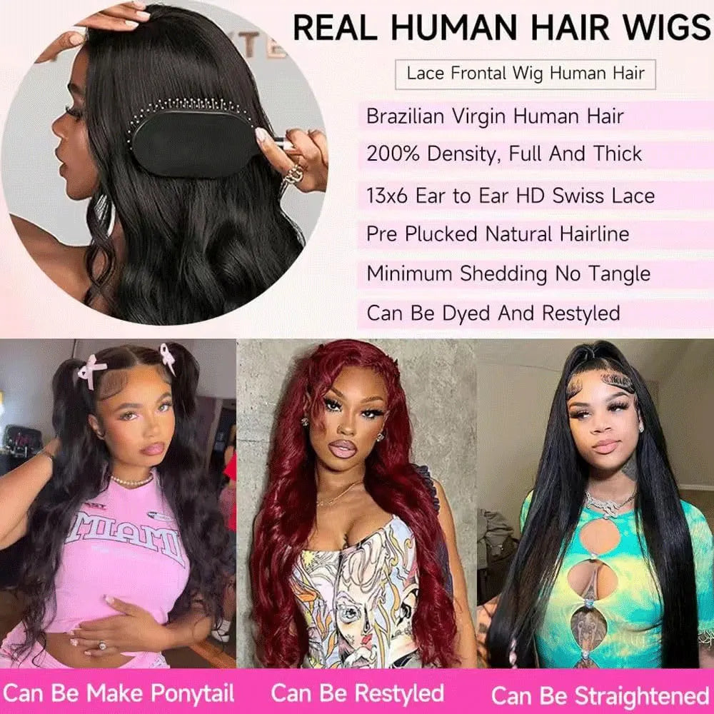 13x6 Lace Front Wigs Human Hair Body Wave Wig Lace Frontal Human Hair Wigs