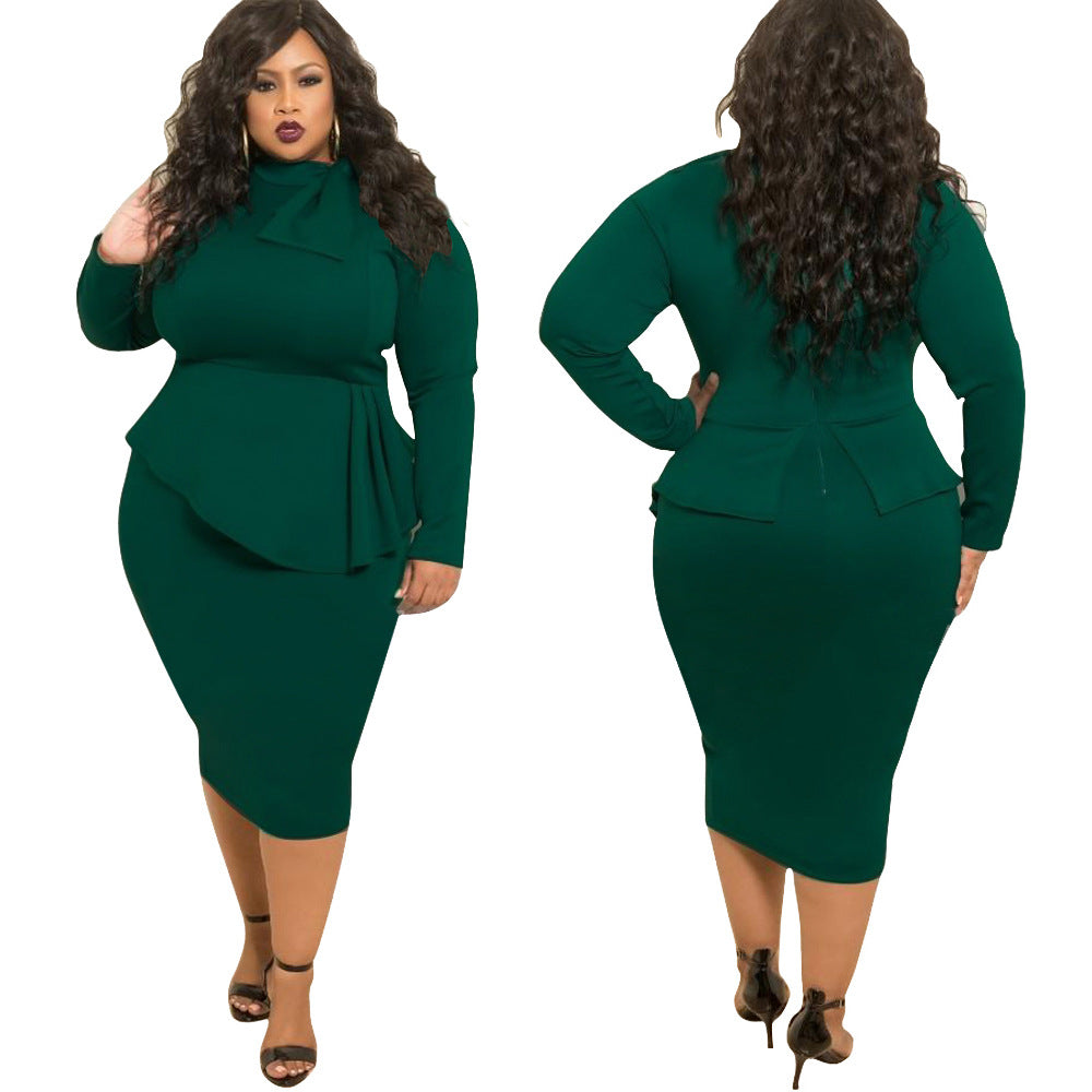  Long Sleeve Red Dress 