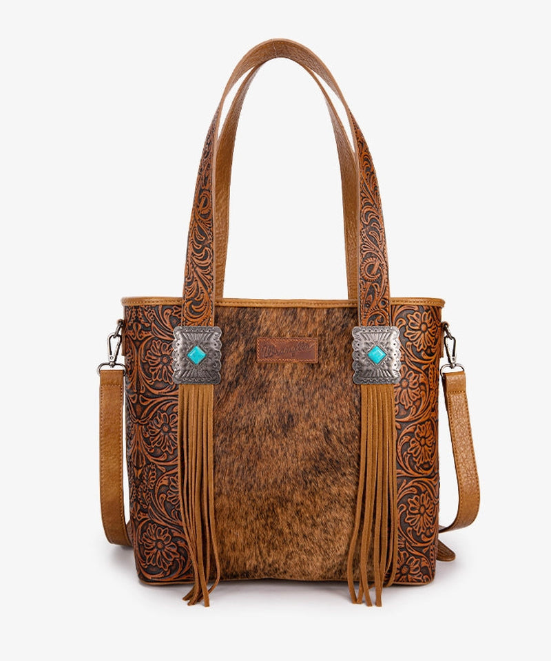 Cowhide Fringe Purse