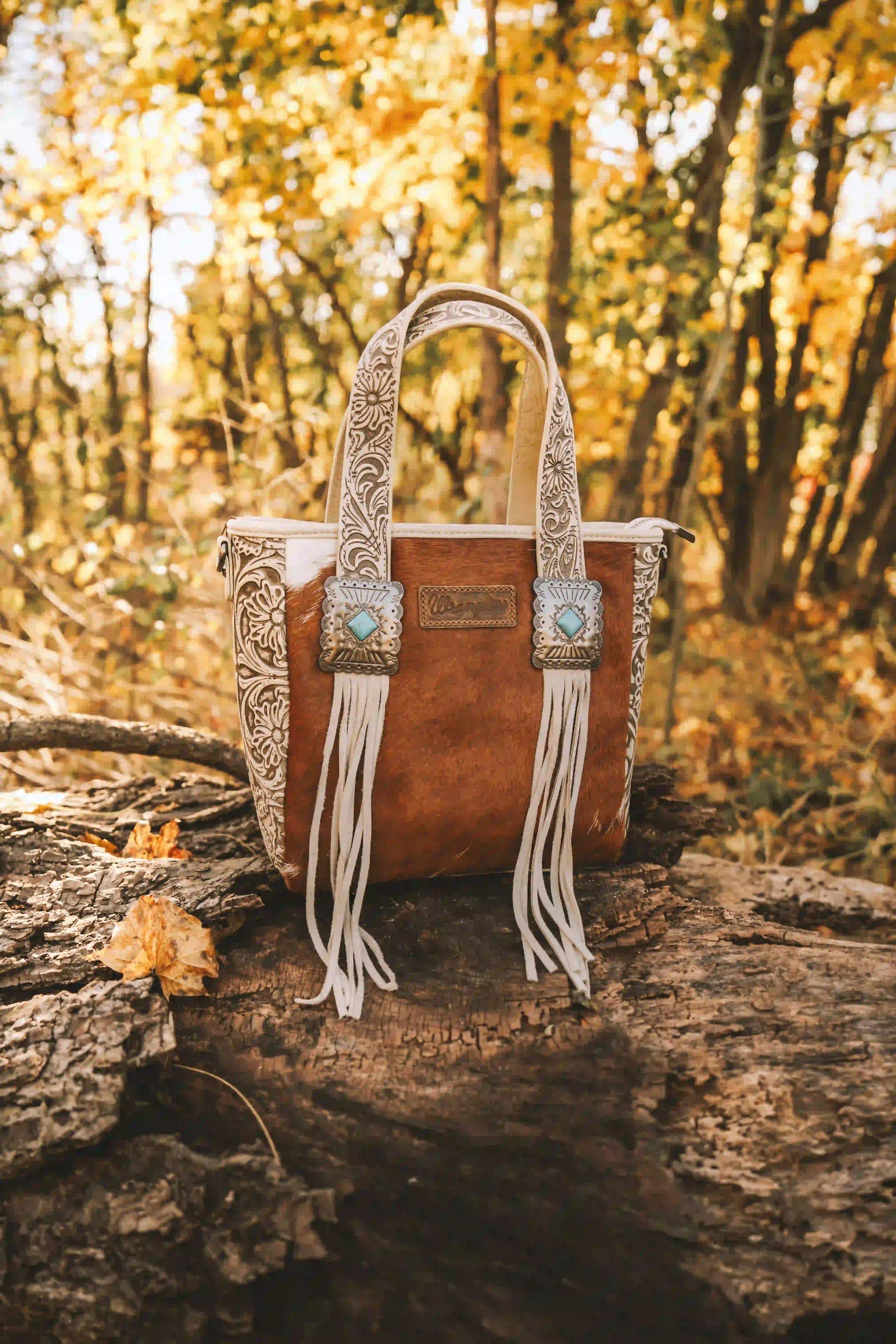Cowhide Fringe Purse